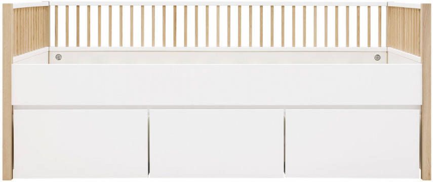 Bopita Mika compactbed 90x200 incl. 3 lades Wit/Eiken