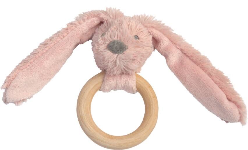 Happy Horse Old Pink Rabbit Richie FSC Wooden Teething Ring