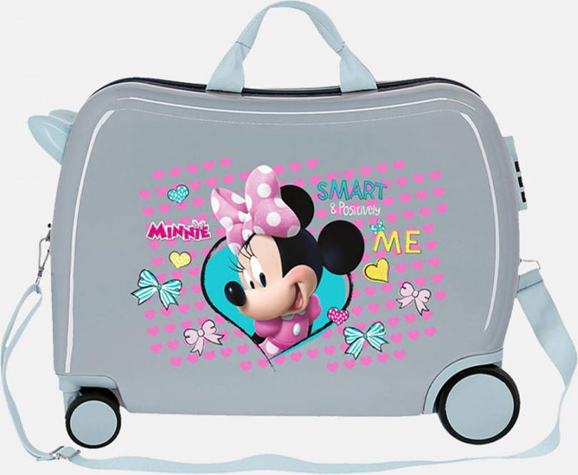 Disney Rolling Suitcase 4 Wheels Enjoy Minnie Mouse Blue