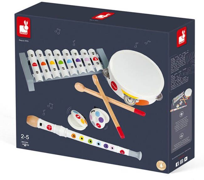 Janod Speelgoed muziekinstrument Confetti(set, 4 delig )