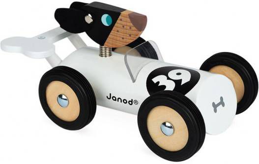 Janod ® Spirit Raceauto Bernard wit Kleurrijk