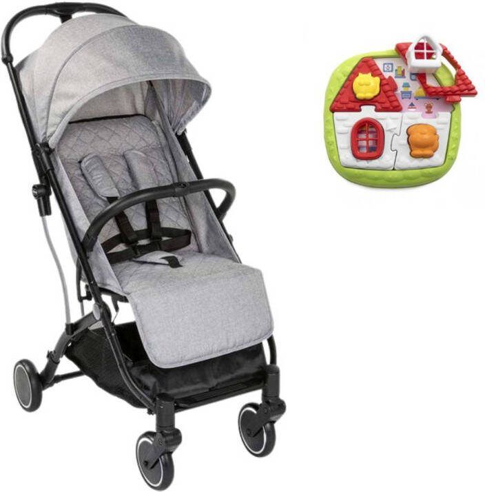 Chicco Bundel Buggy Trolley Me Light Grey & Puzzel 2 in 1 Huispuzzel