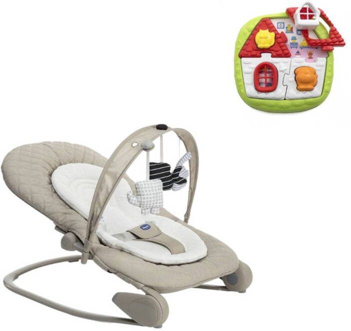 Chicco Bundel Wipstoel Relax Hoopla Champagne & Puzzel 2 in 1 Huispuzzel