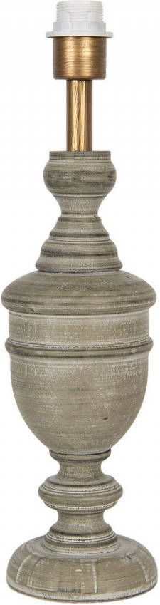 Clayre & Eef Grijze Lampenvoet Ø 13*50 Cm E27/max 1*60w 6lmp670