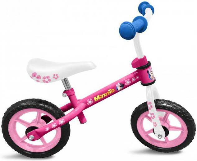 Disney Loopfiets Met 2 Wielen Loopfiets Minnie Mouse 10 Inch Meisjes Roze/wit