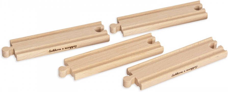 Eichhorn Trein Korte Rechte Rails, 4 Stuks
