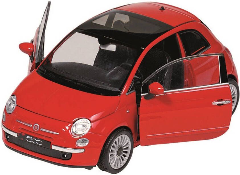 Goki Modelauto/speelgoedauto Fiat 500 2007 Rood Schaal 1 24/14 X 7 X 6 Cm Speelgoed Auto&apos