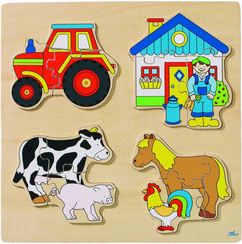 Goki Puzzel Boerderij 12 delig