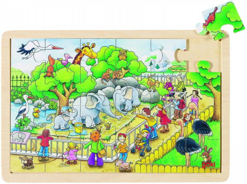 Goki Puzzel Bezoek aan de dierentuin 24 delen online kopen