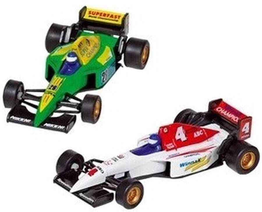 Goki Raceauto Speelgoed Set Van 2x Stuks Formule 1 Wagens 10 Cm Speelgoed Auto&apos