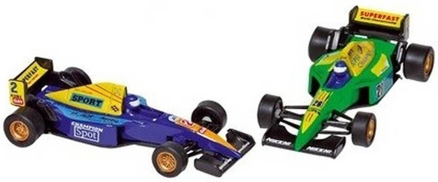 Goki Raceauto Speelgoed Set Van 2x Stuks Formule 1 Wagens 10 Cm Speelgoed Auto&apos