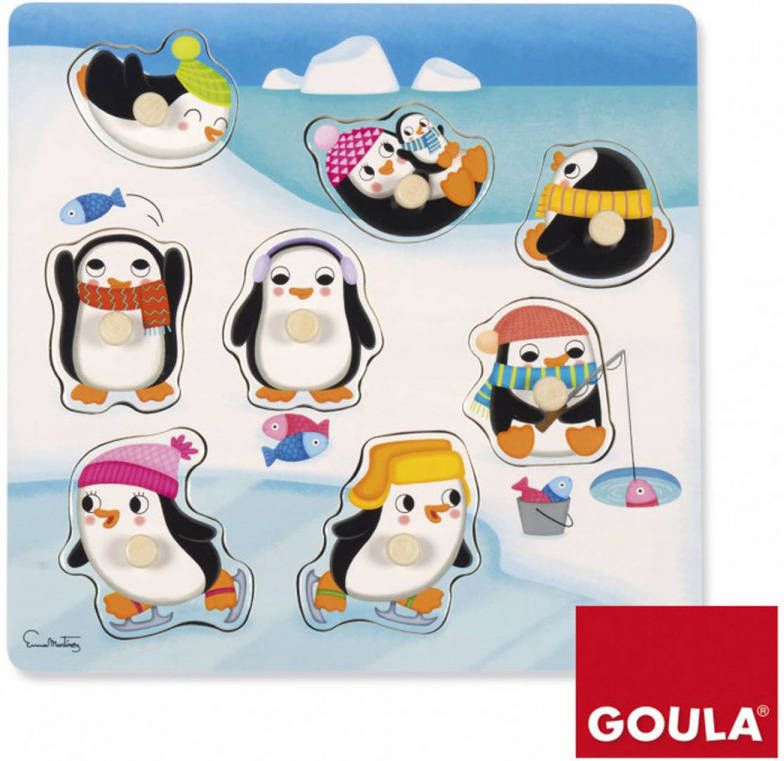 Goula Noppenpuzzel Pinguïns 8 Stukjes