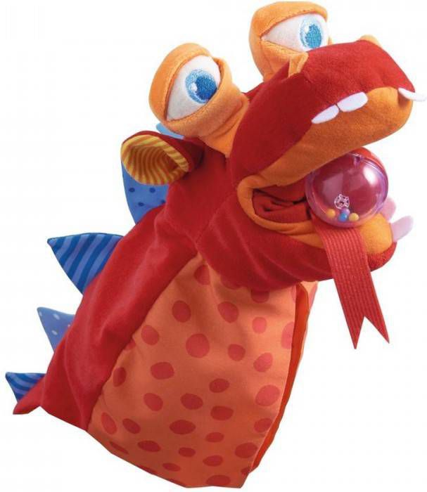 Haba Handpop Veelvraat 39 Cm Rood/oranje