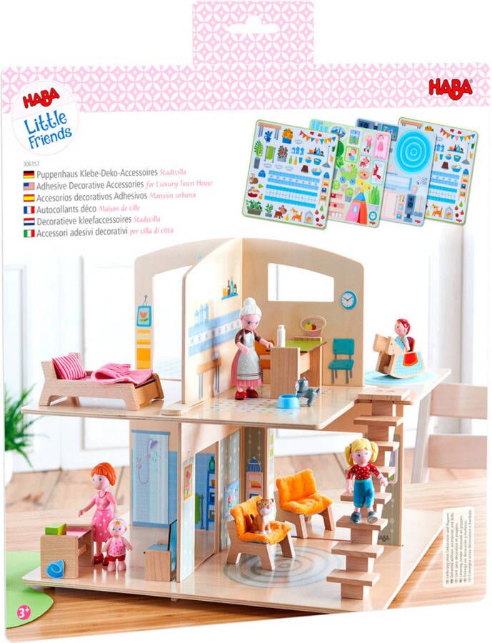 Haba Kleefaccessoires Little Friends Poppenhuis 125 delig