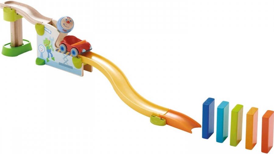 Haba Bouwpakket knikkerbaan Kullerbü themaset Hup in de auto(set )