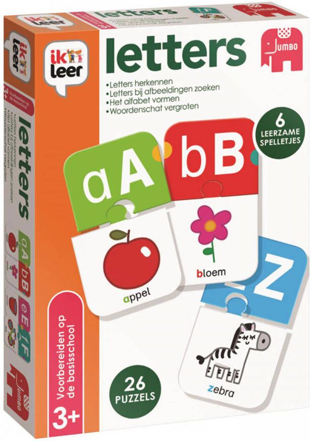 Jumbo Ik Leer Letters 6 Spelletjes, Incl. Puzzel Vanaf 3 Jaar