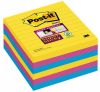 Post it Super Sticky notes XL Carnival, 90 vel, ft 101 x 101 mm, gelijnd, geassorteerde kleuren, pak van online kopen