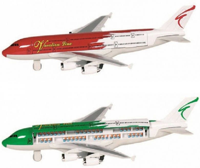 Goki Speelgoed Vliegtuigen Setje Van 2 Stuks Groen En Rood 19 Cm Speelgoed Vliegtuigen