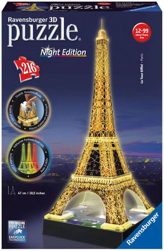 Ravensburger Eiffeltoren Night Edition 3D puzzel(216 stukjes )