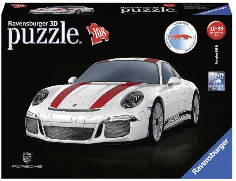 Ravensburger 3d Puzzel Porsche 911r 108 Stukjes