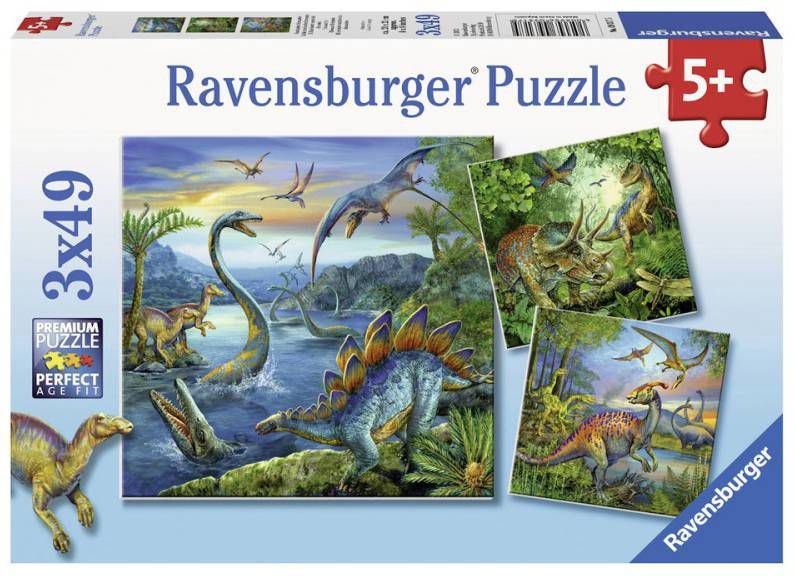 Ravensburger Puzzel Dinosaurus 3 X 49 Stukjes