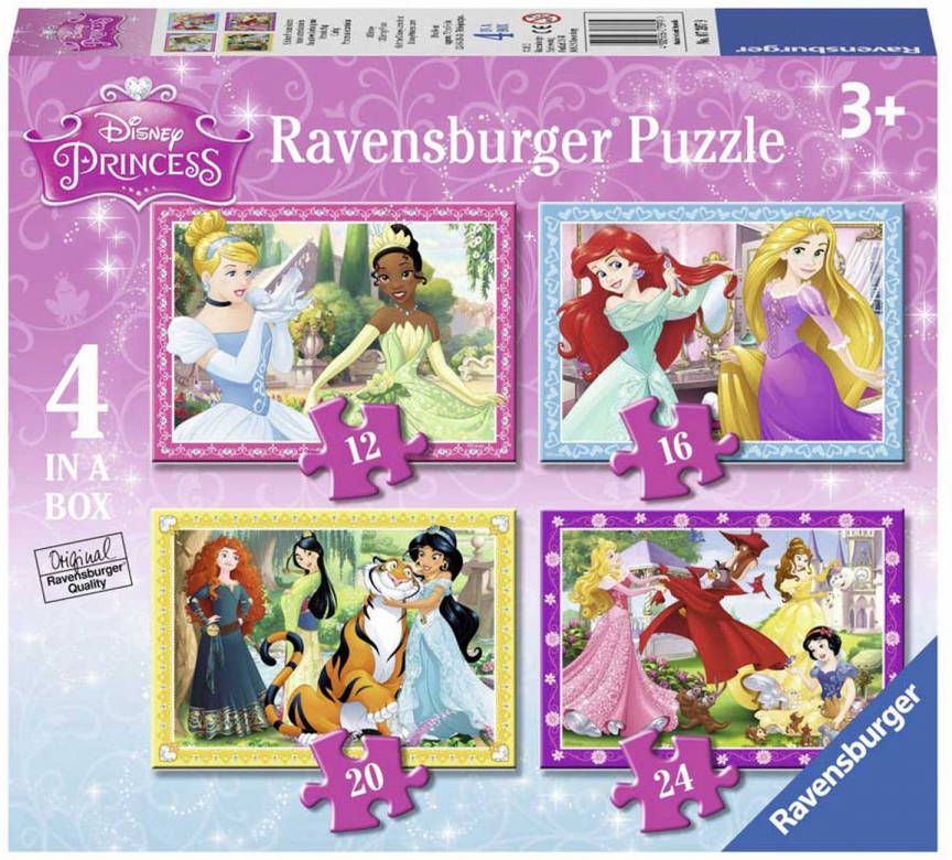 Ravensburger Disney Princess Puzzelset 12 + 16 + 20 + 24 Stukjes