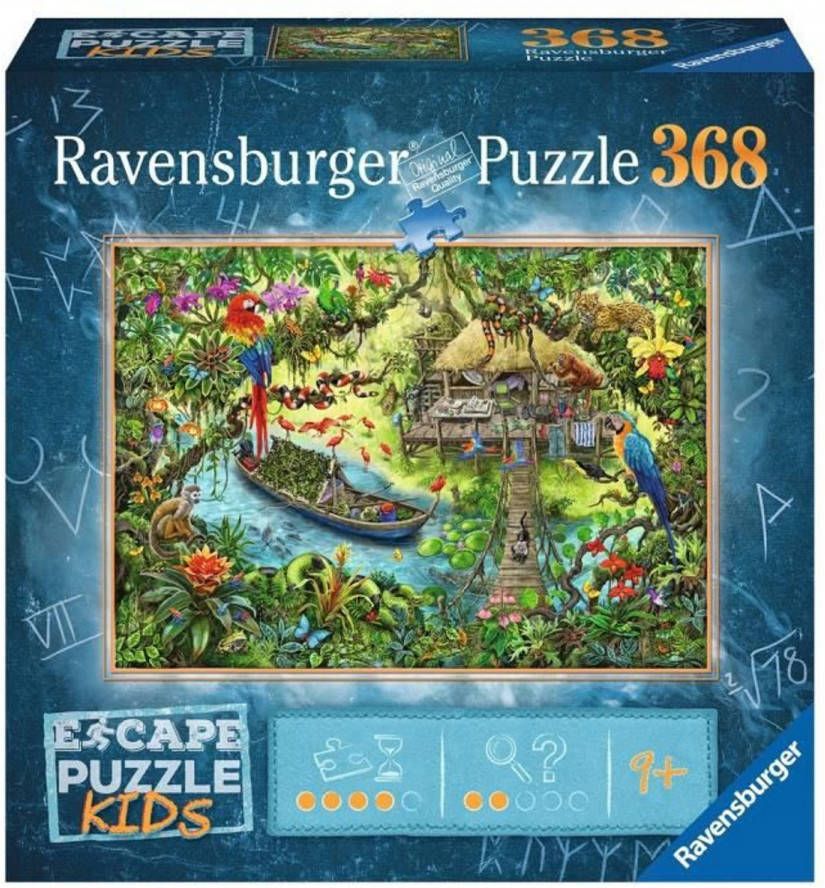 Ravensburger Puzzel 368 Stukjes Ontsnappingspuzzel Kids Een Safari In De Jungle