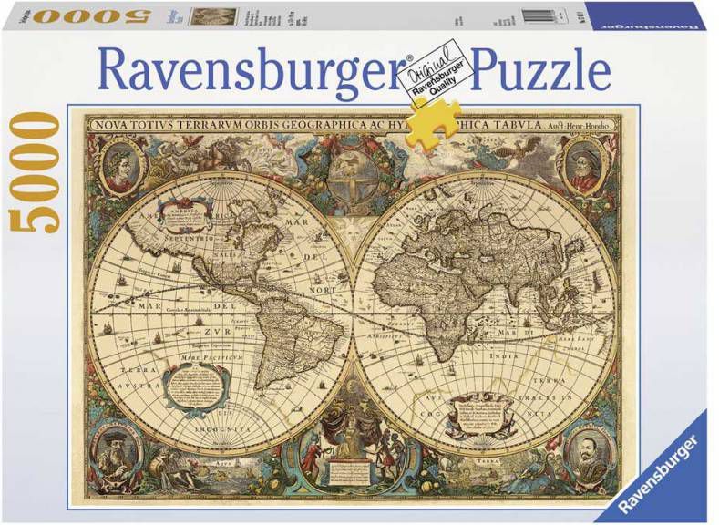 Ravensburger Puzzel Antieke Wereldkaart 5000 Stukjes