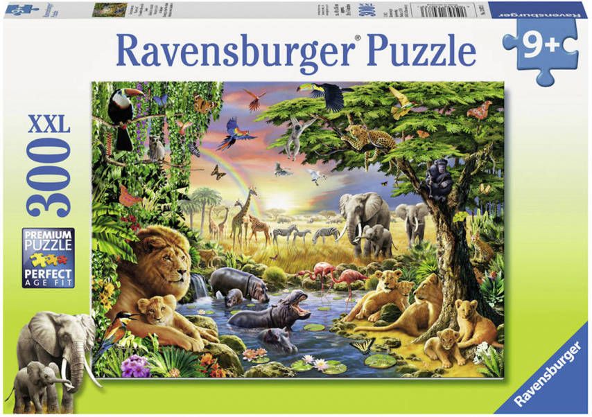 Ravensburger dieren bij de drinkplaats xxl legpuzzel 300 stukjes