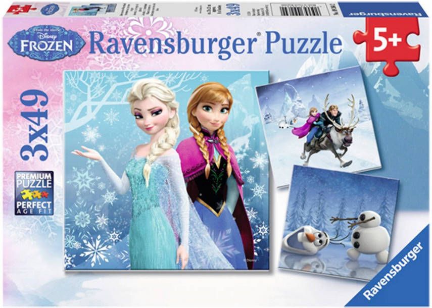 Ravensburger Puzzel Disney Frozen Avontuur In Winterland 3 X 49 Stukjes