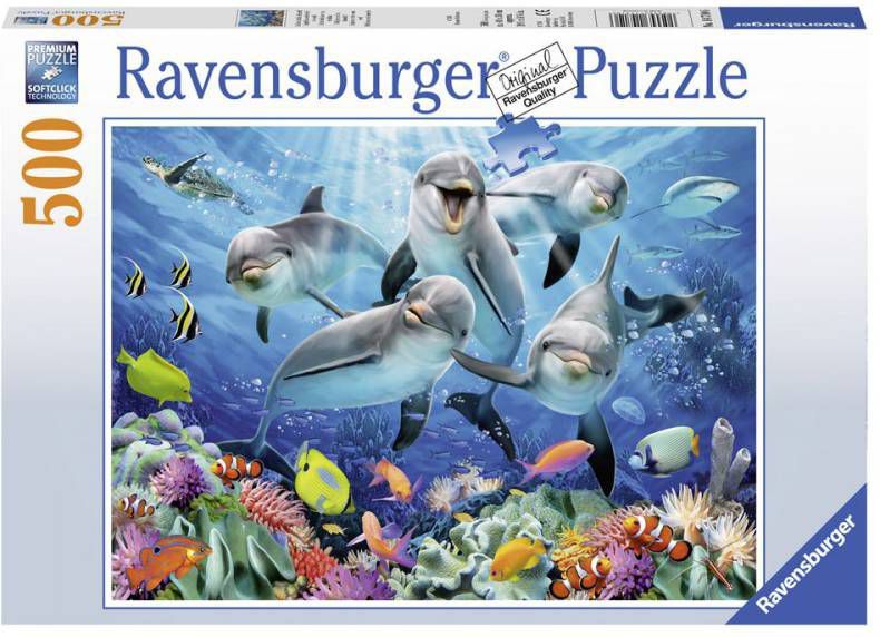 Ravensburger Puzzel Dolfijnen In Het Koraalrif 500 Stukjes