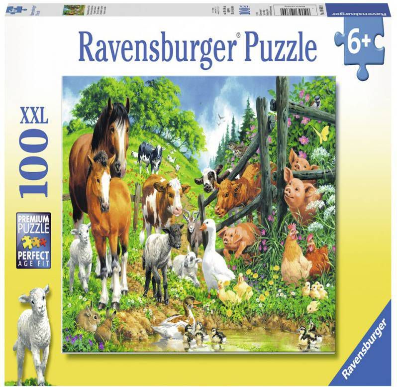 Ravensburger Puzzel Xxl Dierenbijeenkomst 100 Stukjes