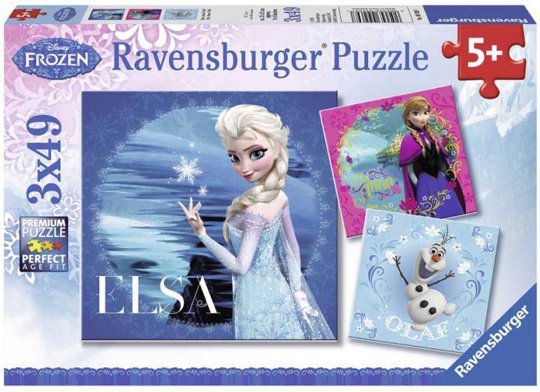 Ravensburger Puzzel Disney Frozen Anna, Olaf En Elsa 3 X 49 Stukjes