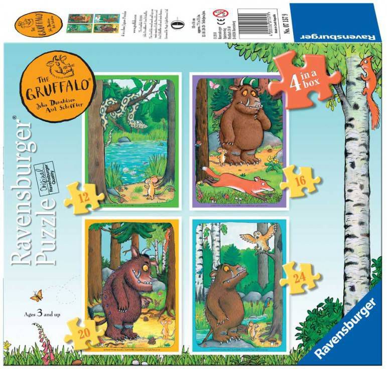 Ravensburger Puzzel 4 in 1 The Gruffalo 12 + 16 + 20 + 24 Stukjes