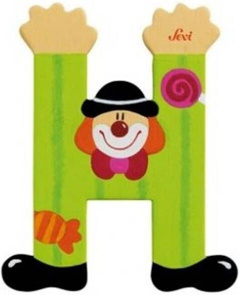 Sevi  Clown Letter H Kleurrijk