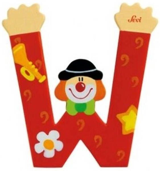 Sevi  Clown Letter W Kleurrijk