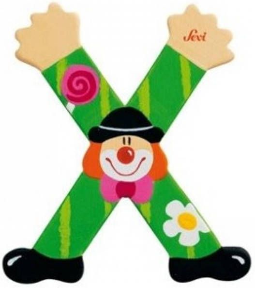 Sevi  Clown Letter X Kleurrijk