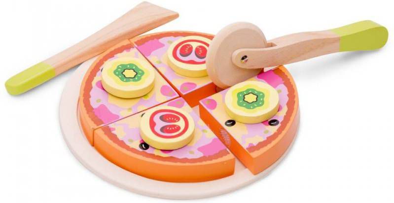 New Classic Toys Snijset Pizza Funghi 16x16x3 Cm Speelgoedvoedsel