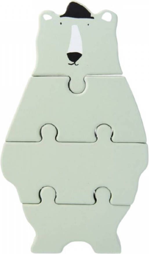 TRIXIE Baby Accessoires Wooden body puzzle Mr. Polar Bear Lichtgroen online kopen