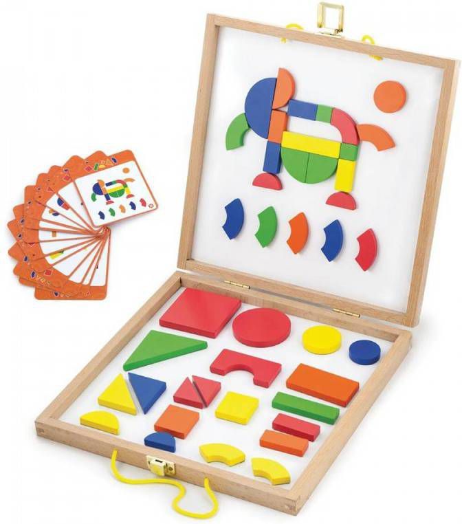 Viga Toys Magnetisch Vormenspel 55 delig Multicolor