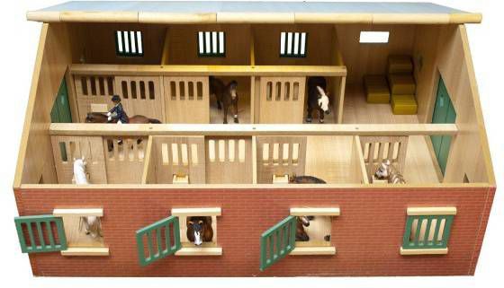 KIDS GLOBE FARMING Kids Globe Boerderij paardenstal met 7 boxen