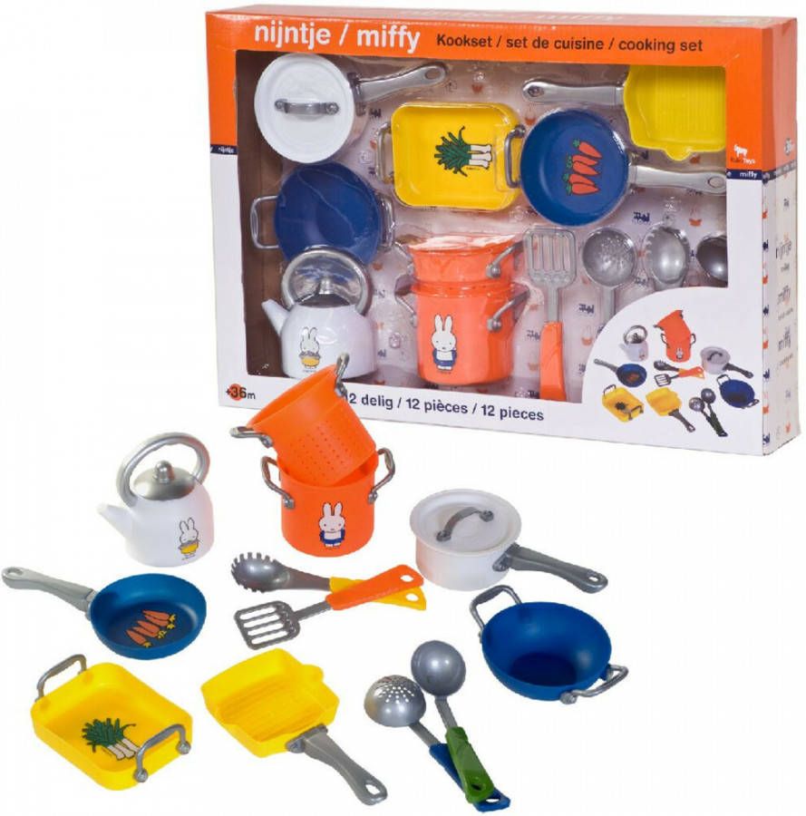 Merkloos Nijntje Speelgoed Kooksetje 12 delig
