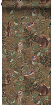 Esta Home ESTAhome behang bosdieren oranje bruin en groen 139251 0, 53 x 10, 0
