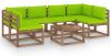 VIDAXL 7 delige Loungeset pallet met kussens ge&#xEF, mpregneerd grenenhout online kopen