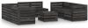 VIDAXL 9 delige Loungeset grijs ge&#xEF, mpregneerd grenenhout online kopen