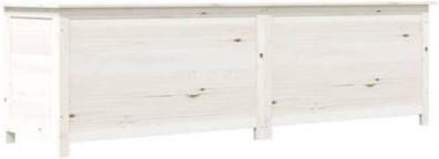 vidaXL Kussenbox 200x50x56 cm massief vurenhout wit