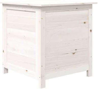 vidaXL Kussenbox 50x50x56 cm massief vurenhout wit