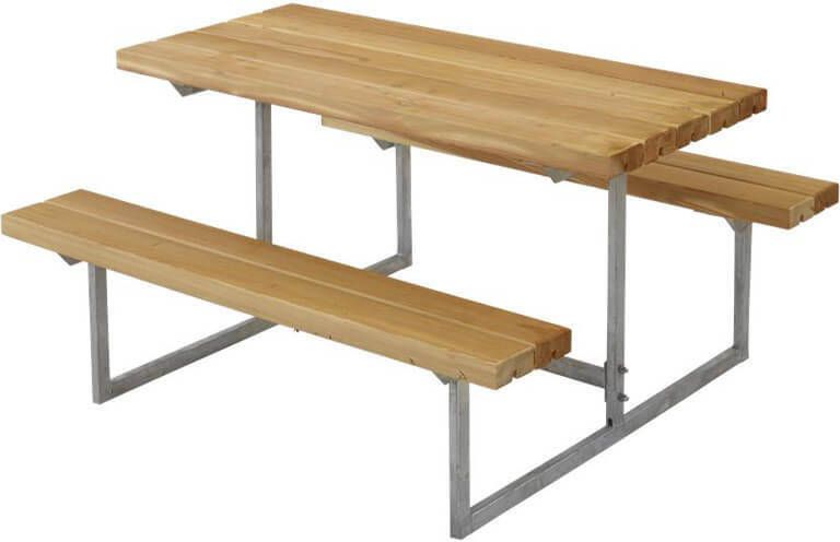 Plus Danmark Kinderpicknicktafel lariks geolied | Basic 110 x 110 x 57 cm(B x L x H )