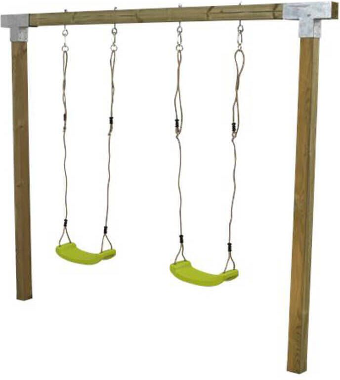 Plus Danmark Schommelframe vuren geimpregneerd | Cubic 2 schommelplanken lime