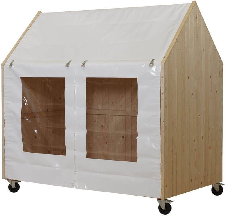 Plus Danmark Speelhuis vuren | Voorzien van wielen 120 x 203 x 198 cm